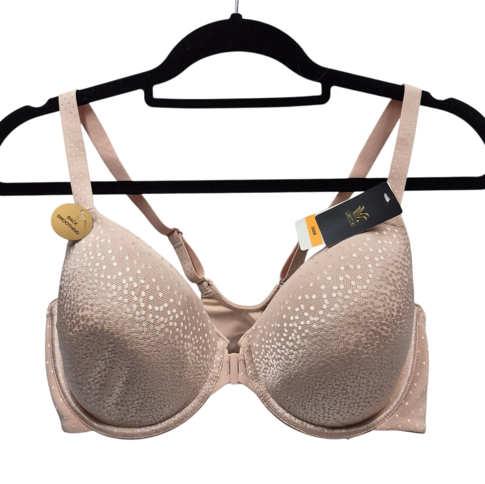 New Wacoal Back Appeal Front Close T-Shirt Bra Women's 36DD Nude Beige Smoothing